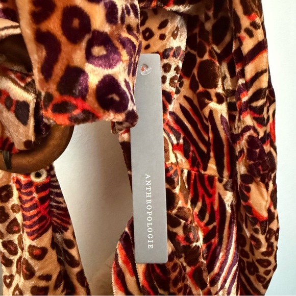 FARM Rio x Anthropologie Long Sleeve Printed Velvet Romper